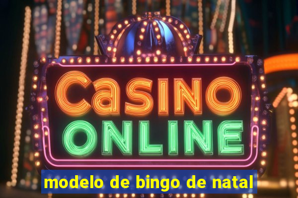 modelo de bingo de natal